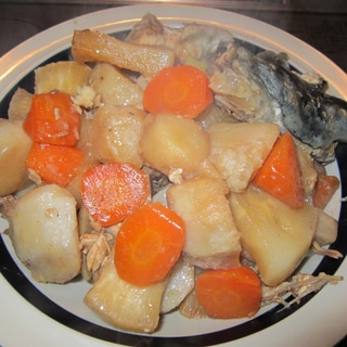 魚と根菜類の煮物